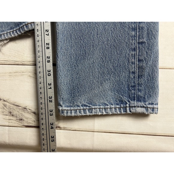 Vintage Levis 501 XX Jeans Mens 32x34 Light Blue Denim Made USA Distressed 90s - Picture 9 of 11